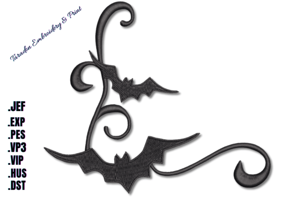 Bat Frame: A Versatile Halloween Embroidery Design for Small Shops