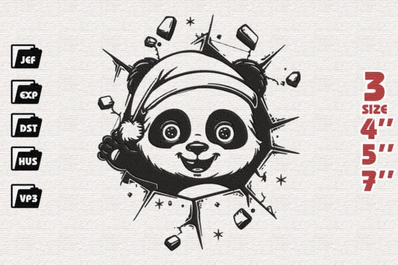 Cute Panda Through the Wall