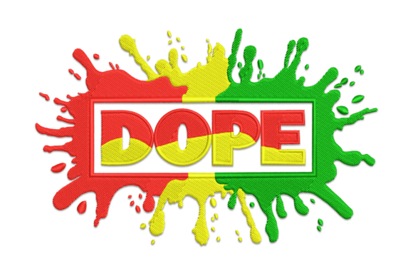 Dope: A Bold, Cheerful Embroidery Design for Small Business Branding