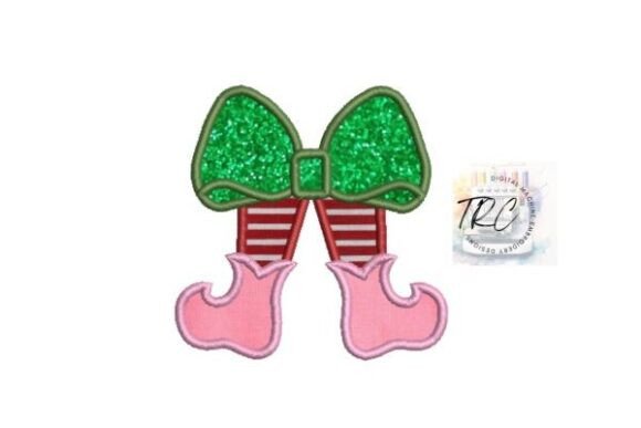 Elf Applique Bow Design