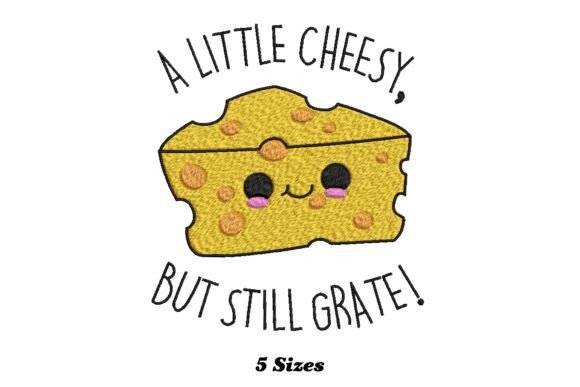 Funny Cheese Embroidery Design