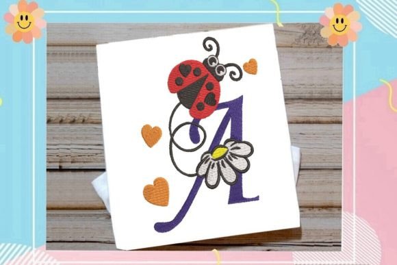 Ladybug a Letter Monogram