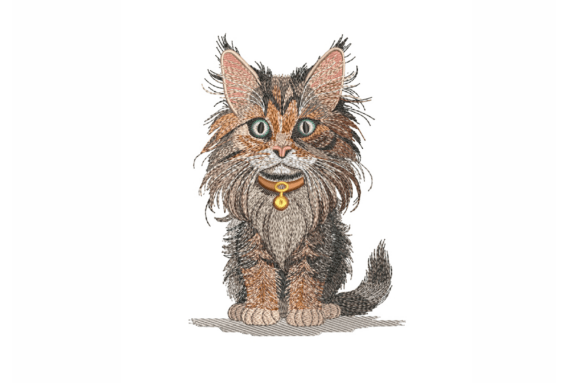 Maine Coon Cat Embroidery Design Review