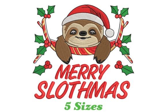 Merry Slothmas: A Quirky Christmas Embroidery Design Review