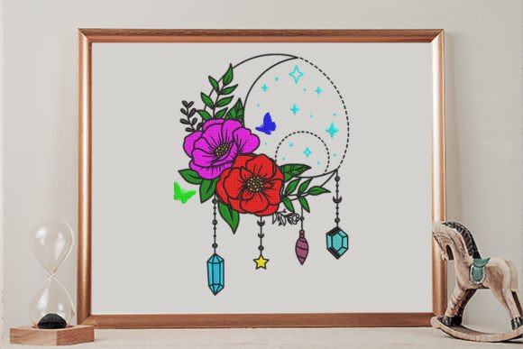 Moon Boho Floral: A Thoughtful Embroidery Design for Meaningful Gifts