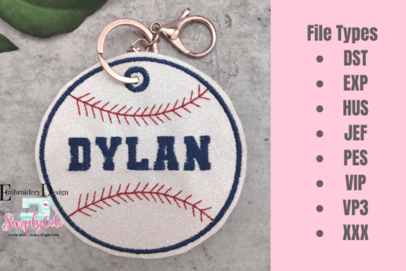 Personalize Tag Baseball ITH Bag Tag