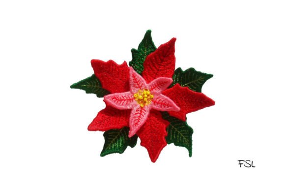 Poinsettia Brooch FSL