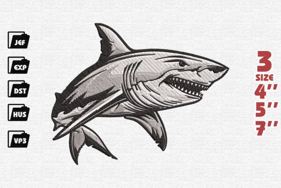 Shark Mascot: A Playful, Polished Embroidery Choice for Boutique Apparel