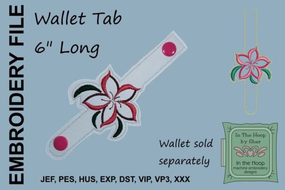 Swirly Flower Wallet Tab